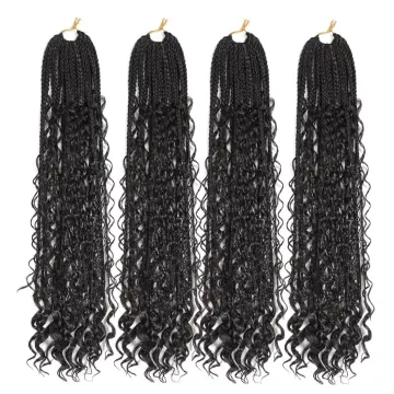 14/18Inch Boho Goddess Box Braids Crochet Hair Box Braid Crochet Hippie locs Bohemian Crochet Hair Extension