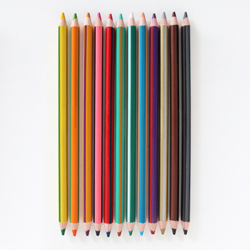 Customized Premium Double Color Pencils with Logo for Kids