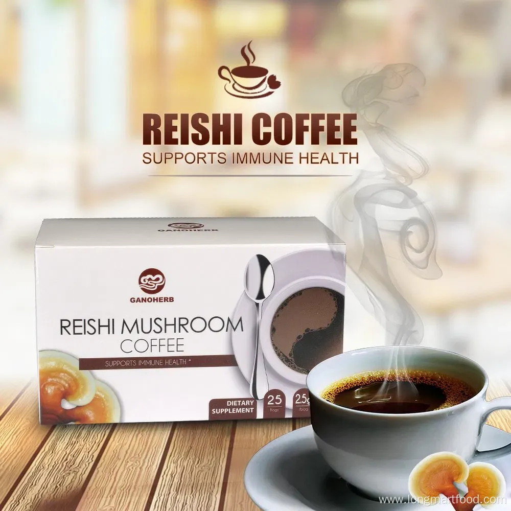 OEM Reishi Mushroom Ganoderma Black Instant Coffee 2 in 1