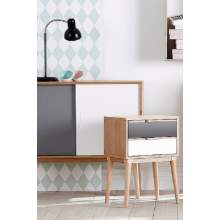 Night Stand with Charger Station Bedside Table