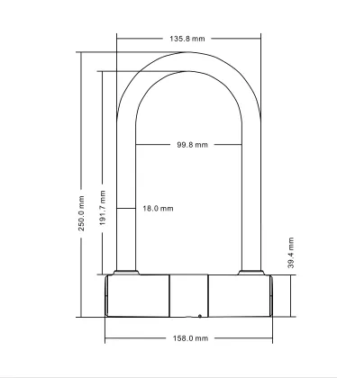 Heavy Duty D Shape Bike Lock Anti-theft