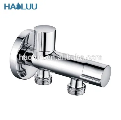 HL59019 europe type brass shattaf and shower three way angle valve