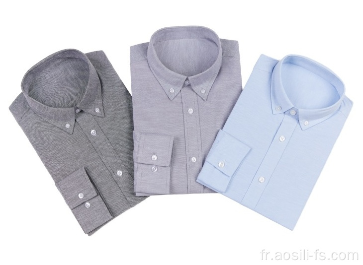 GRANDE VENTE Chemise tissée Oxford pour homme