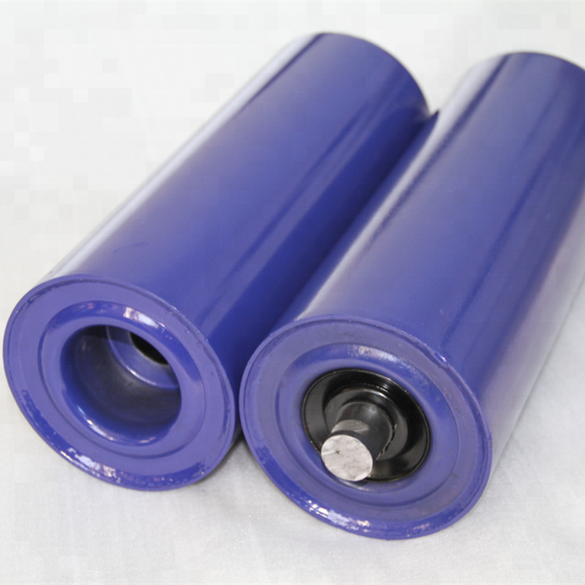 Heavy Duty Conveyor Idler 108mm Dia Steel Tube Troughing Roller
