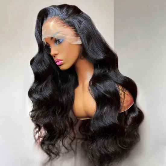 Wholesale Raw Brazilian Virgin Human Hair Body Wave Hd Full Glueless Lace Front Wig Cheap Transparent Lace Frontal Closure Wig