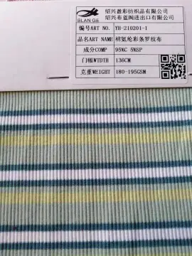 BCI Cotton Span Y/D Stripe Rib