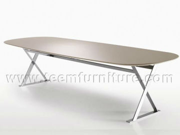wooden dining table with stainless steel leg E-26