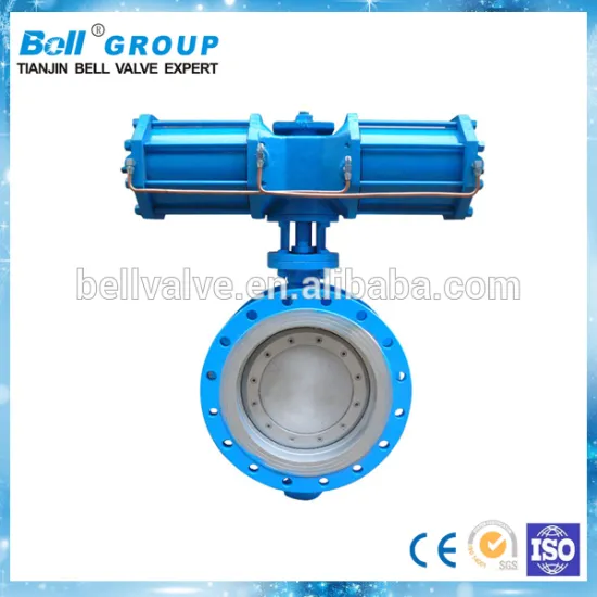 150lb DN150 Pneumatic Triple Eccentric Butterfly Valve