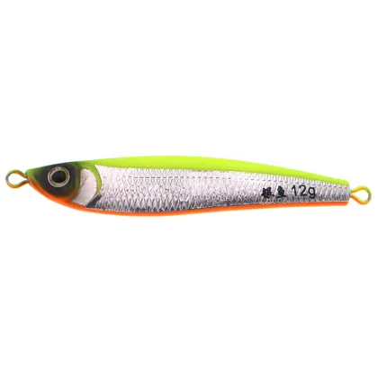 WHITEBAIT Drag Metal Jig Spoon Lure 12g for Slow Jigging and Bass Fishing
