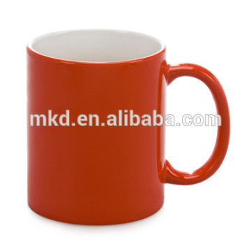 MEIKEDA 11OZ Orange Glossy finish Hot Water magic mug for Sublimation photo print