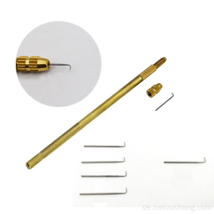 Nützliche Haarperückennadel für Haarverlängerung Werkzeuge Metall Haarstricknadel
