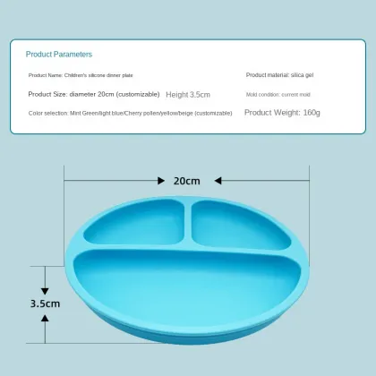 Food Grade Silicone Baby Meal Tray for Supplementary Food Training