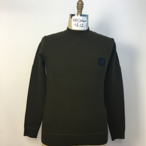 Men's Half-high Collar Thin Strip Sweater