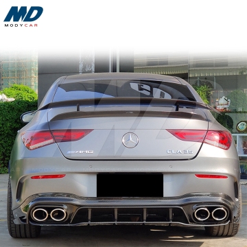 PT Style Carbon Fiber Rear Diffuser for 2020-2021 Mercedes-Benz CLA-Class W118 CLA35