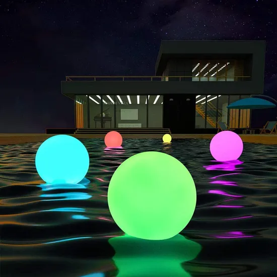 Inflatable Waterproof RGB LED Solar Pool Ball Lights for Decor