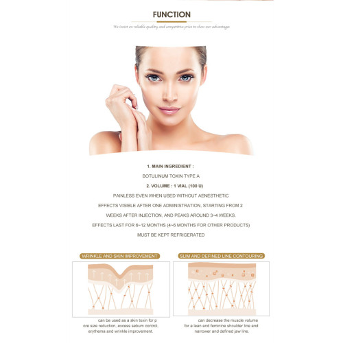 MUTOX botulinumtoxin 100UI Beauty Cosmetics Lyophilized powder