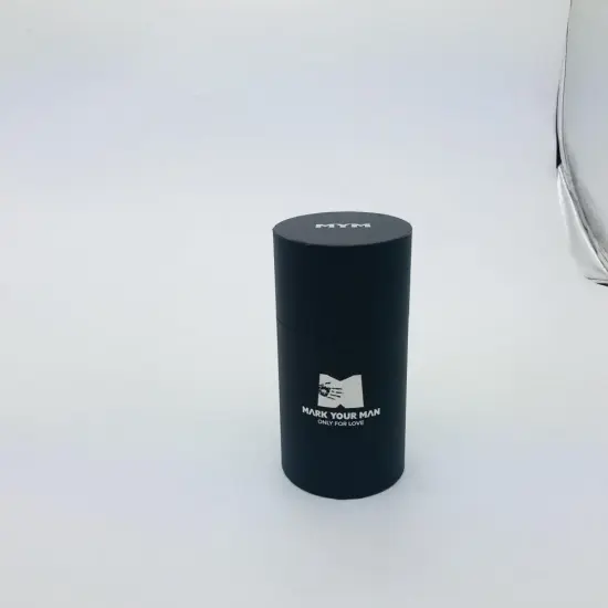 Black tube round tea box