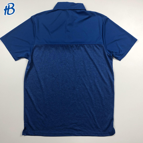 mens custom work athletic blue splicing polo