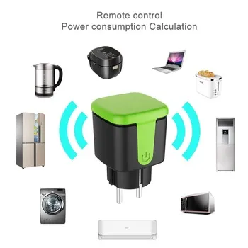 KA Alexa Smart Sockets eu Plug WiFi Remote Timing Energy Monitor Power Outlet Outdoor Socket IP44 Electric Wifi Plug