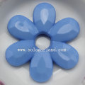 Perles de fleurs opaques en lucite acrylique à surface lisse