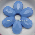 Smooth Surface Acrylic Lucite Opaque Flower Beads