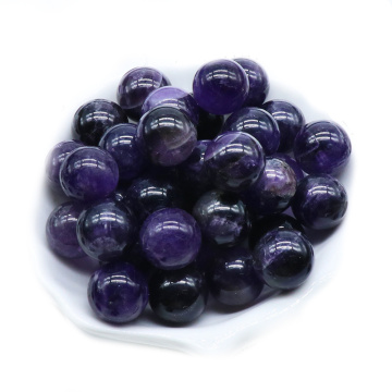 20MM Amethyst Chakra Balls for Stress Relief Meditation Balancing Home Decoration Bulks Crystal Spheres Polished