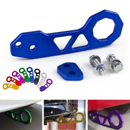 JDM Aluminum Anodized CNC Machined Tow Hook Trailer Rear Towing Hook
