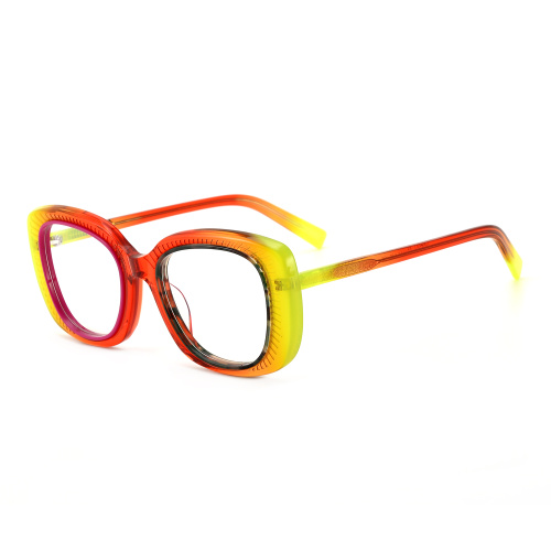 Lamination Acetate Frame For Woman Oval Lamination Acetate Glasses Factory