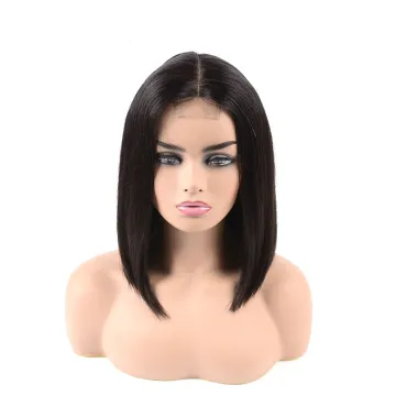 100% Brazilian Kim K Natural 2x6 Long Deep Middle Parting Human Hair Lace Closure Wigs