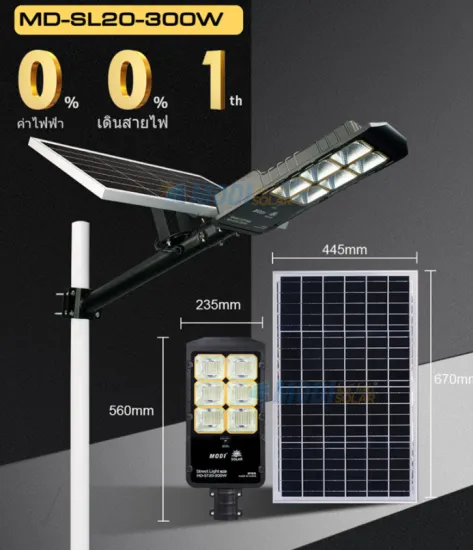 Long-life split solar street light for garage
