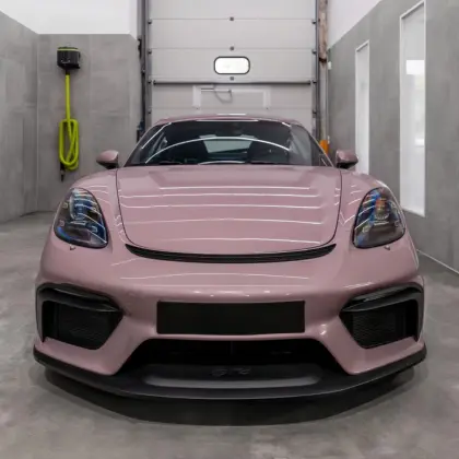 Porsche Berry paint Car Wrap