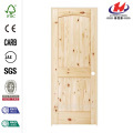 2-Panel Round Top Knotty Pine Single Prehung Door