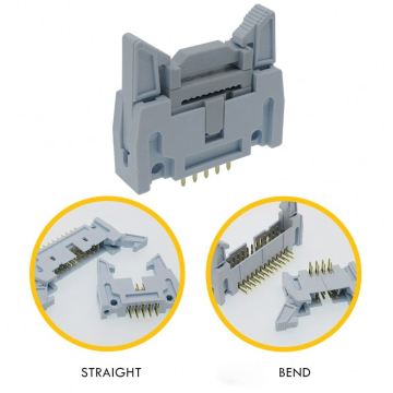 DC2-2.54mm Gold-Plated PIN Socket IDC Cable Connector