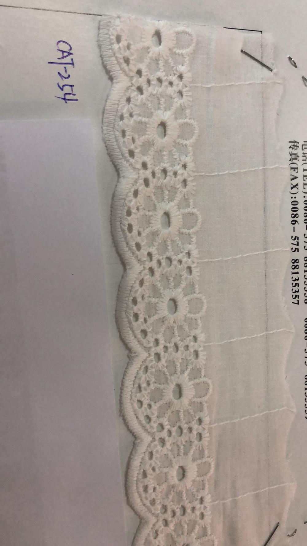 Large porous petals trims cotton embroider Fabric