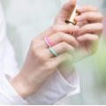 Плетеное силиконовое обручальное кольцо для женщин