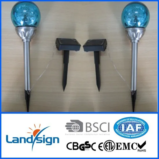 Ningbo Cixi Landsign XLTD-723 Glass color changig solar glass ball light in garden lights