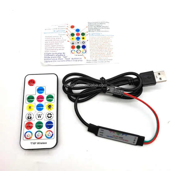 Wireless USB RGB LED Controller 17Key RF Remote for Music Sync Strip Lights