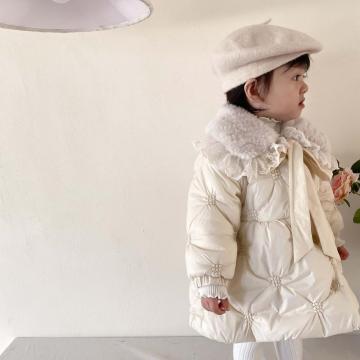 女の子のコートロングコート子供の冬のジャケット