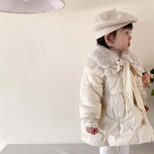 Chaqueta de invierno de los niños del abrigo largo de las niñas