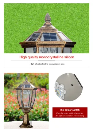 Outdoor Solar Pillar led Lights for Decorative