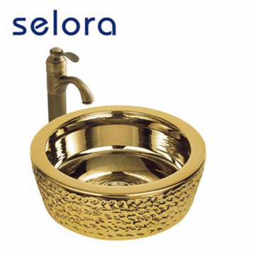 Lavabo de mesa de oro de lujo de Oriente Medio