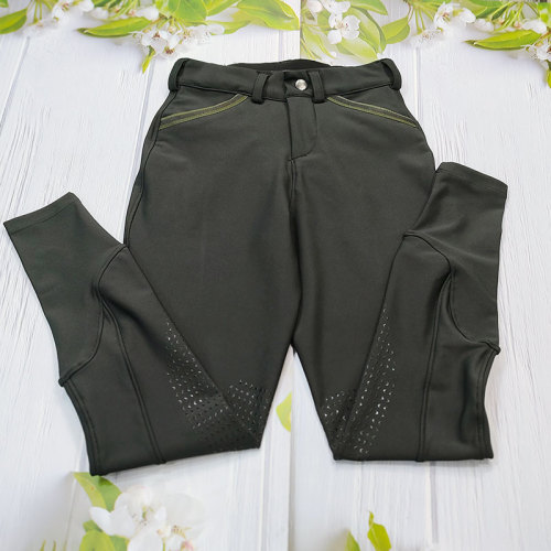 Versatile Black Boys' Fitness Equestrian Pants For Riding