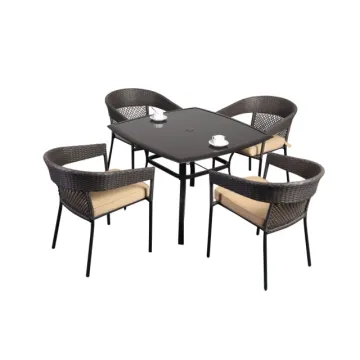 Patio Garden Wicker Bar Chairs and Tables Set - Rattan Garden Furniture