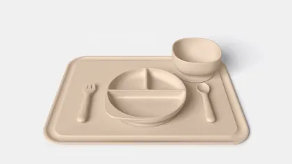 Baby Silicone Suction Bowl Plate Dinnerware Set