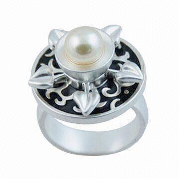 Charm/Interchangeable/DIY Ring, Made of Cupronickel with Matt Silver- or Gold-plated