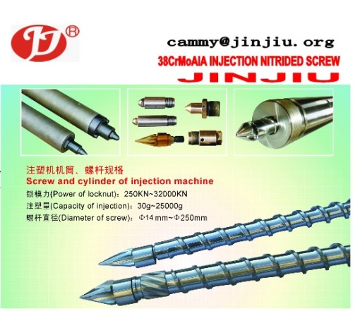 PE PP PVC ABS PS plastic Hitian injection machine screw and barrel