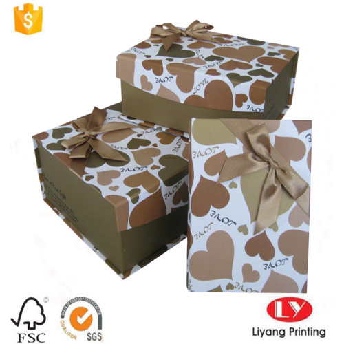 Book Shaped Cardboard Gift Box With Ribbon