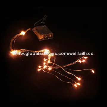 Mini battery powered desktop cooper wire string lights