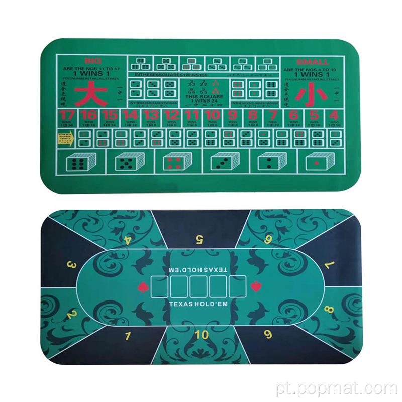 Jogos de jogo impresso personalizáveis ​​jogando tapete de mesa de pôquer