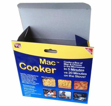 Rigid corrugated paper packaging box for frozen food